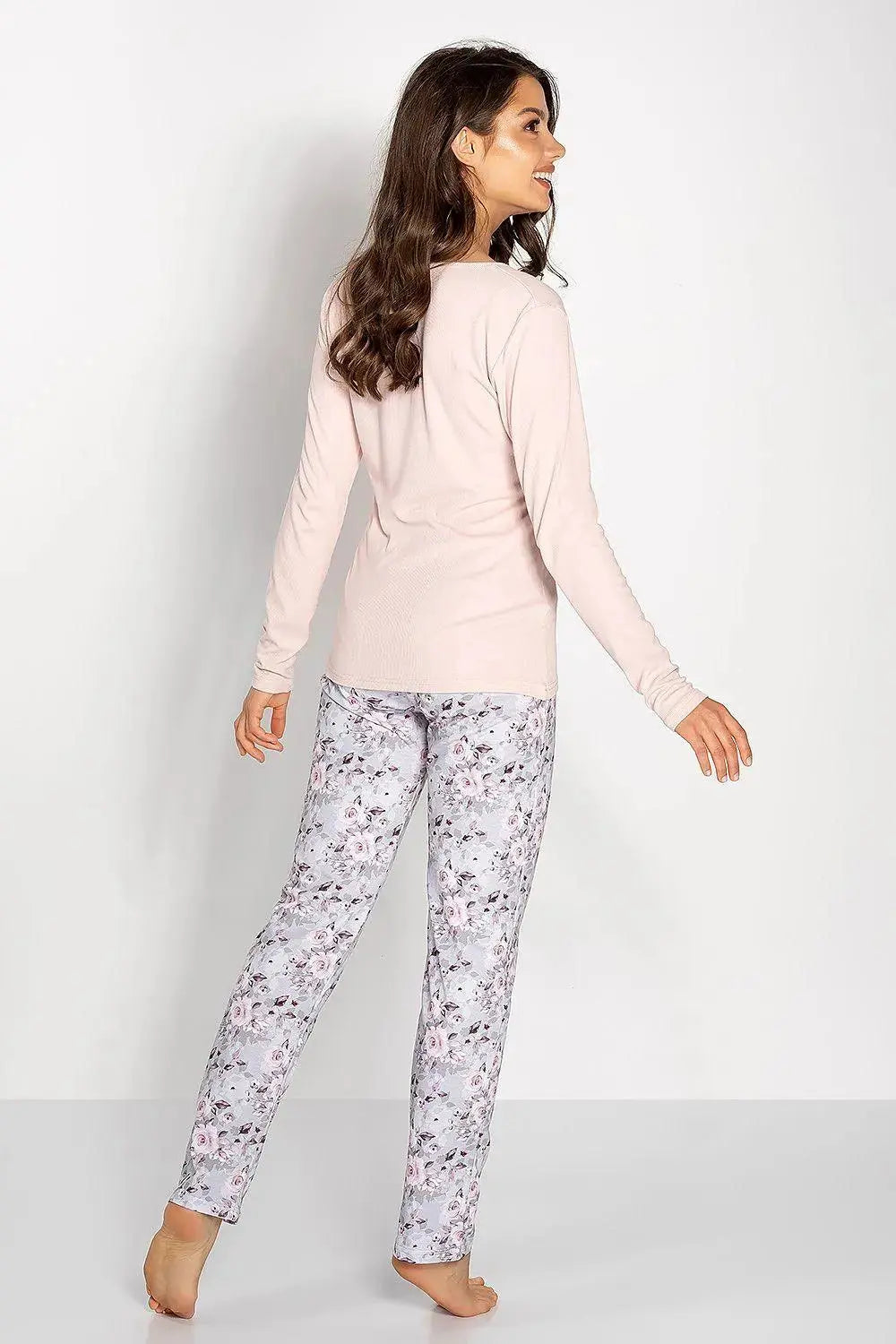 Momenti Per Me long-sleeve blouse and long pants womens pajamas