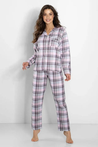 Momenti Per Me long-sleeved shirt and long pants womens pajamas