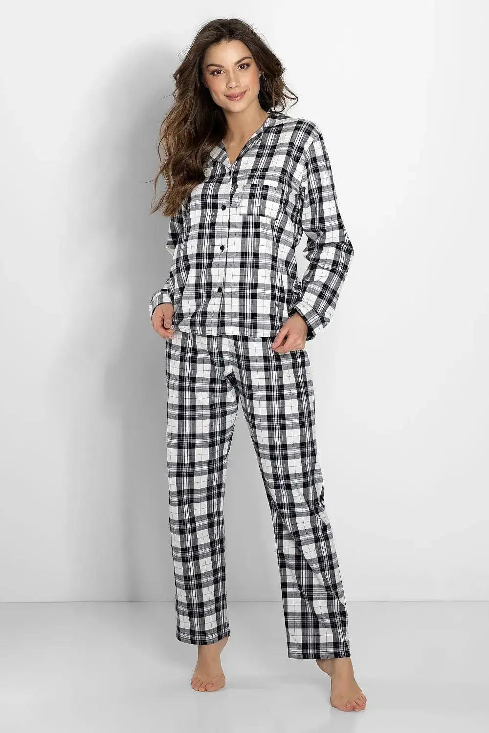 Momenti Per Me long-sleeved shirt and long pants womens pajamas