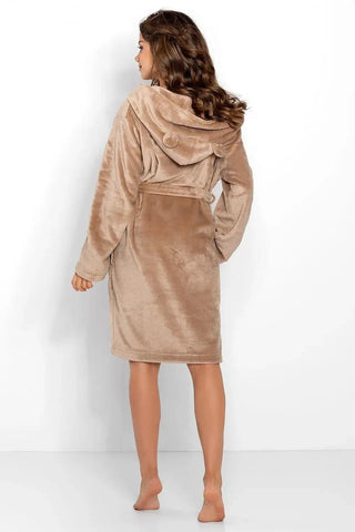 Momenti Per Me long sleeves and waist tie womens bathrobe