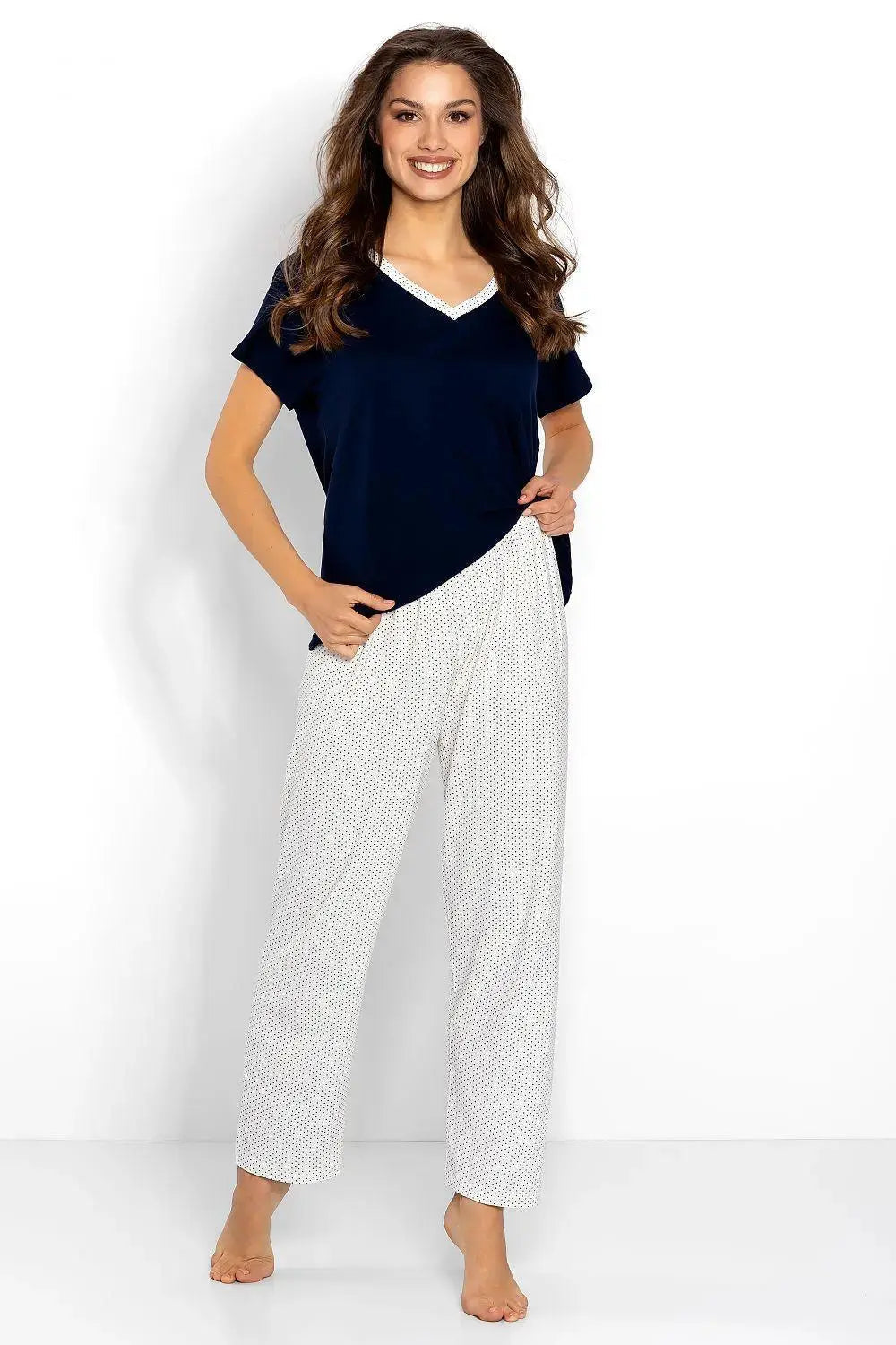 Momenti Per Me loose, comfortable blouse and long pants womens pajamas