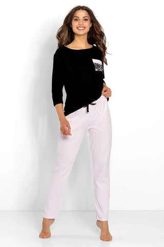 Momenti Per Me loose, comfortable cut blouse and long pants womens pajamas