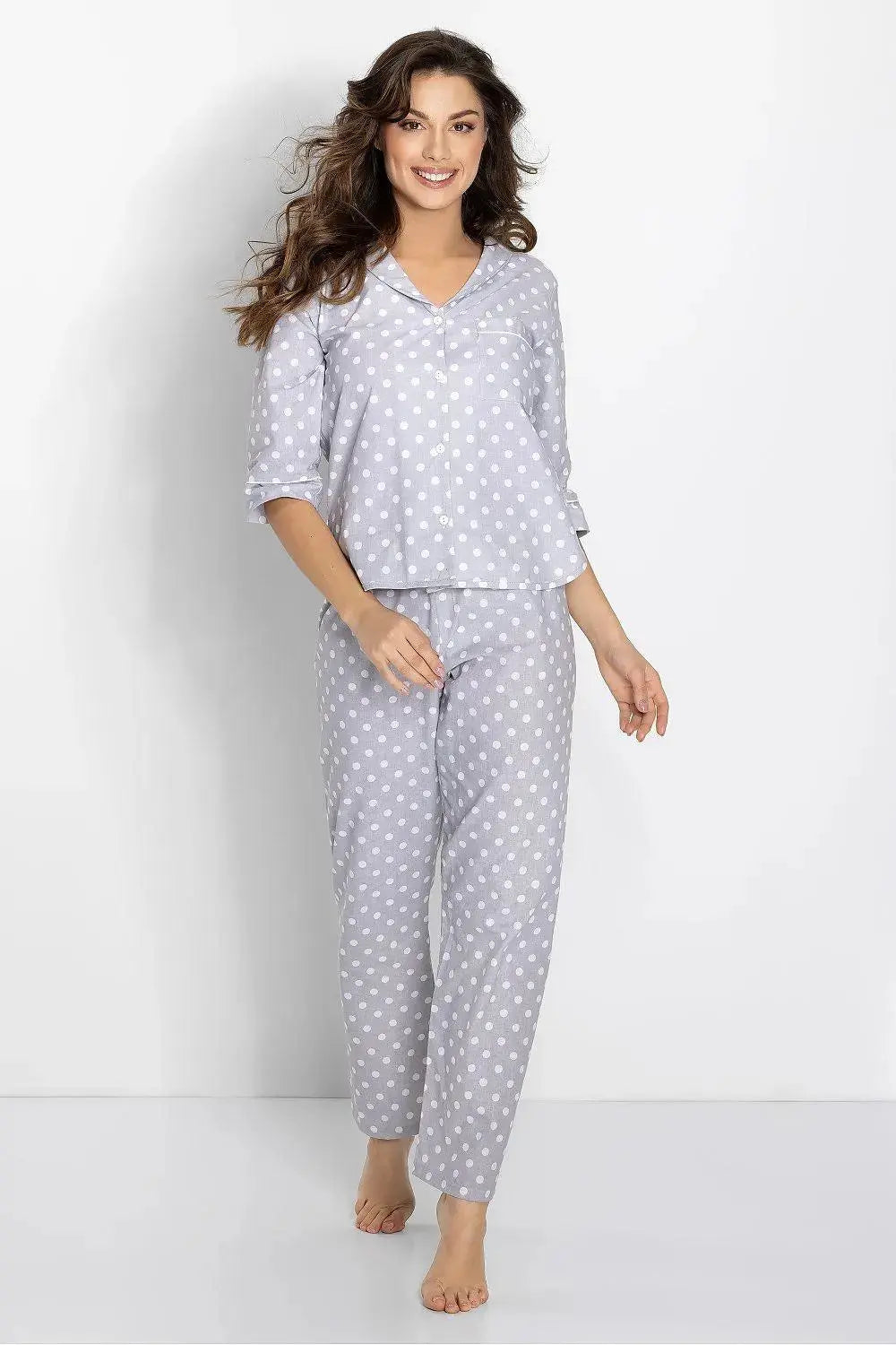 Momenti Per Me modern long pants and shirt womens pajamas