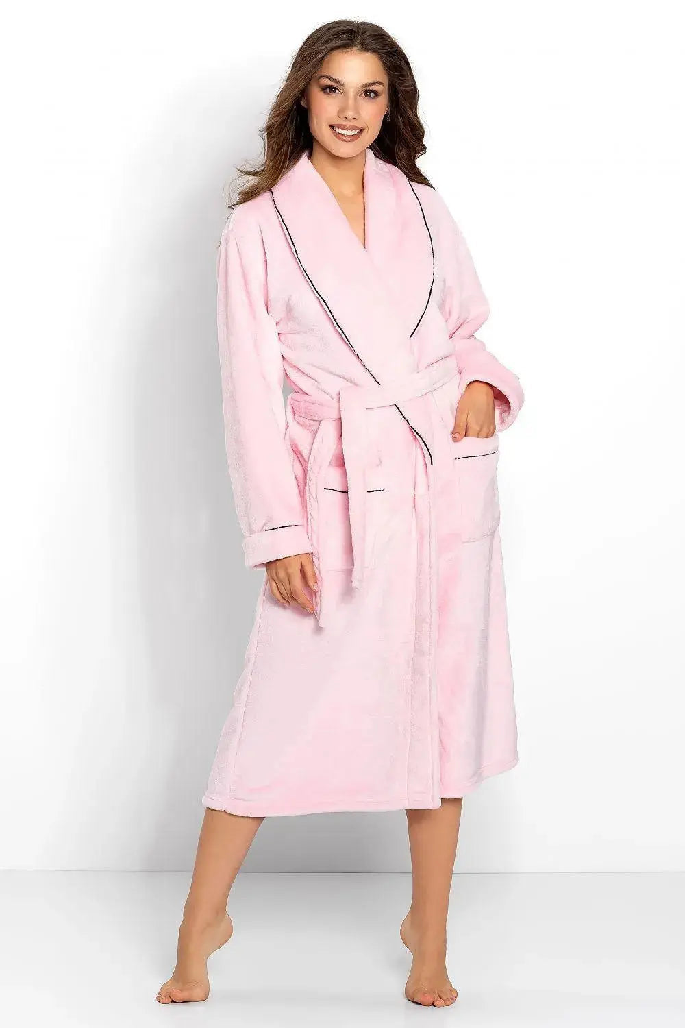 Momenti Per Me touch fabric - long sleeves womens bathrobe