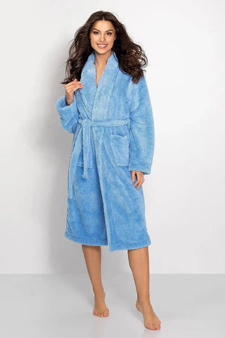 Momenti Per Me touch fabric womens bathrobe