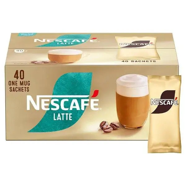 NESCAFE Latte Instant Coffee Sachets - 40 x 18g