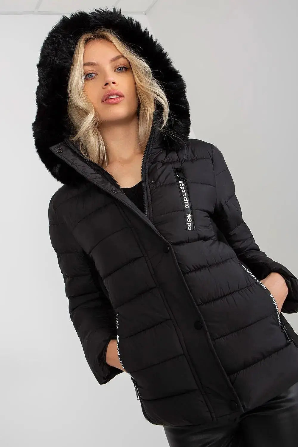 NM long-sleeved quilted down jacket
