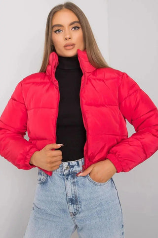 NM long sleeves short zippered quilted jacket