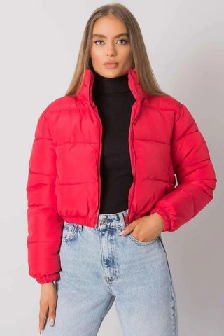 NM long sleeves short zippered quilted jacket