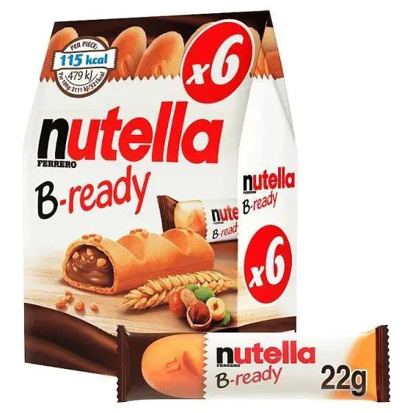 NUTELLA® B-ready 132g - 6 Bars x 22g (Case of 16)