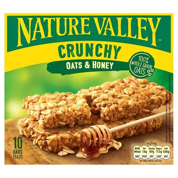 Nature Valley Crunchy Oats & Honey Cereal Bars 5 x 42g (210g) (Case of 5)