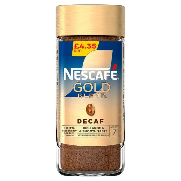 Nescafe Gold Blend Decaf Instant Coffee 95g (Cace of 6)
