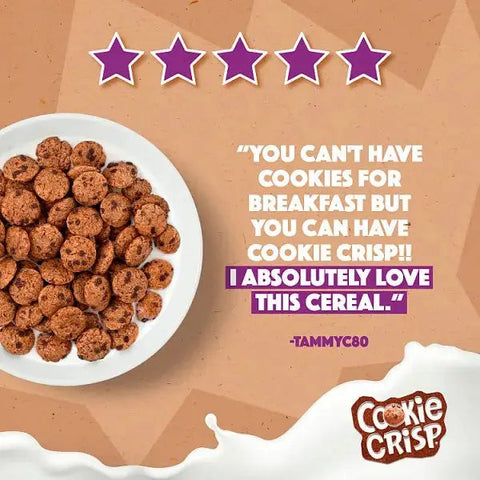 Nestlé Cookie Crisp Chocolate Cereal 375g (Case of 6)