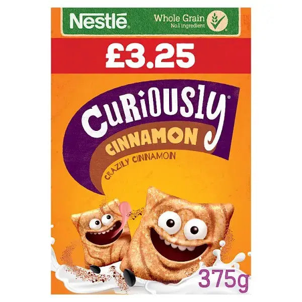 Nestlé Curiously Cinnamon Cereal 375g (Case of 6)