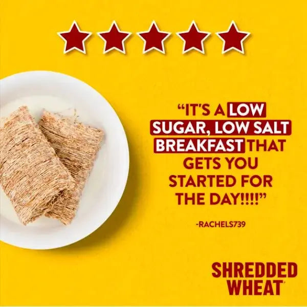 Nestlé Shredded Wheat Original Cereal 16 Biscuits 360g (Case of 5)