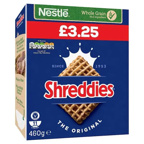 Nestlé Shreddies Original Cereal 460g (Case of 6)