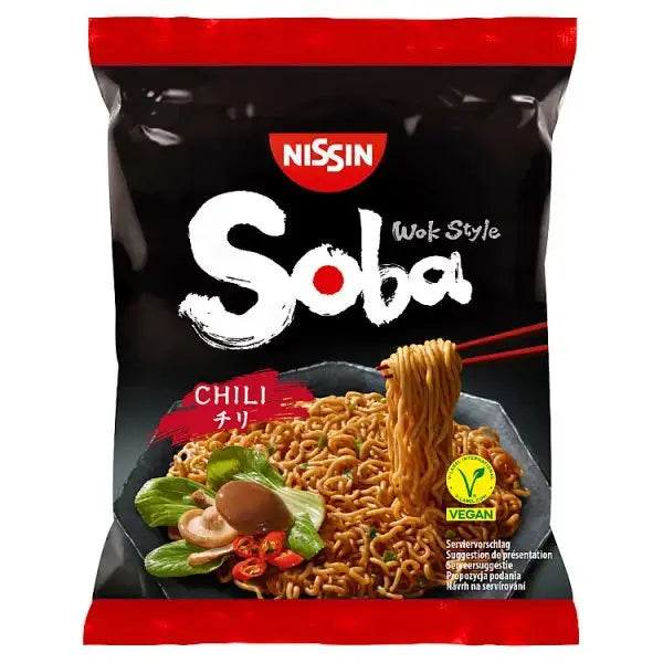 Nissin Soba Chili Instant Wok Style Noodles 111g (Case of 9)