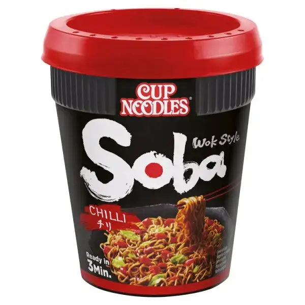 Nissin Soba Chilli Instant Wok Style Noodles Pot 92g (Case of 8)