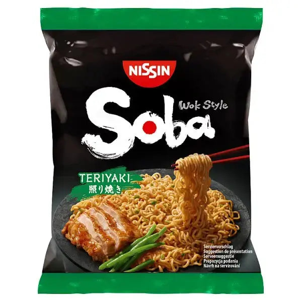 Nissin Soba Teriyaki Instant Wok Style Noodles 110g (Case of 9)