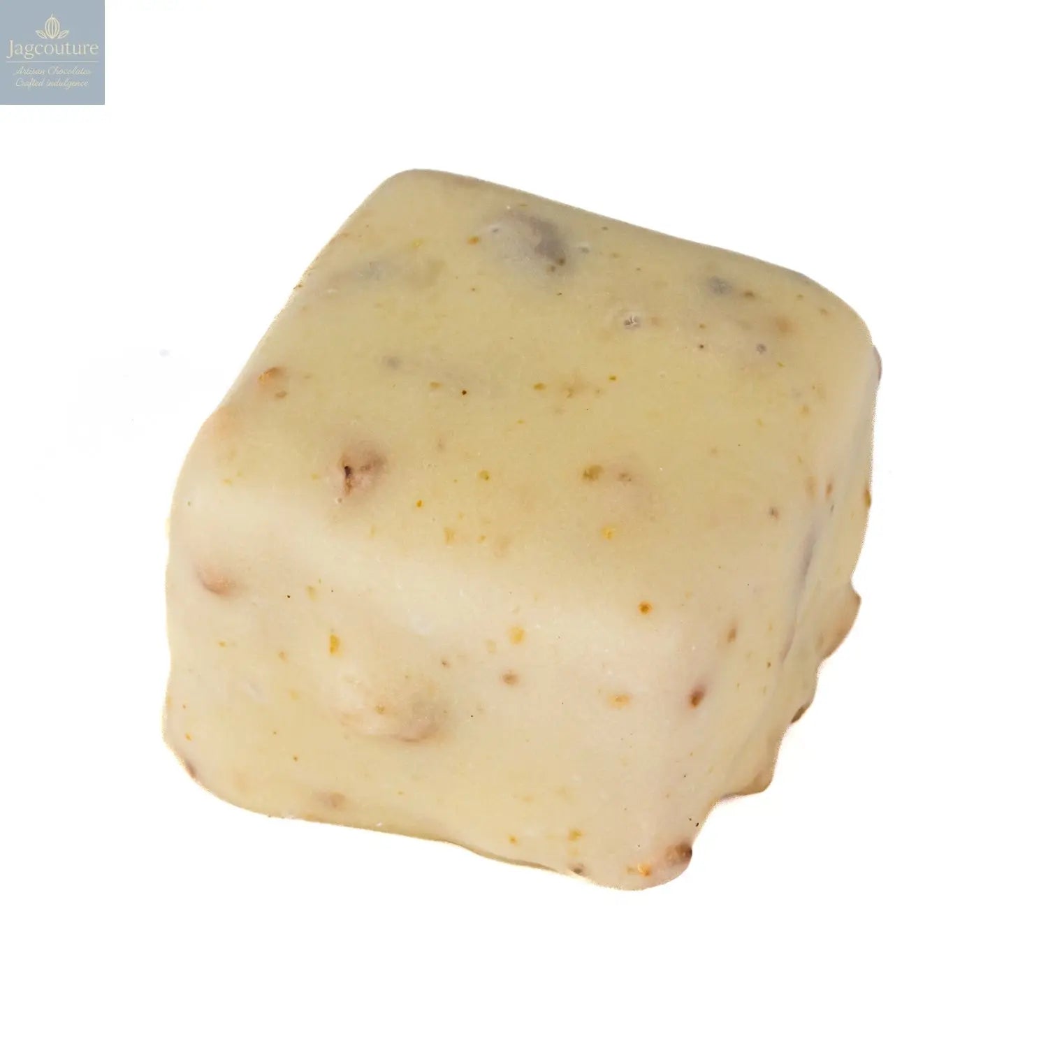 Nougatine - white chocolate square with hazelnut praline 13g approx 1kg - Jag Couture Chocolates