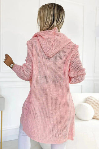 Numoco cardigan warm bedspread with hood, pockets and a patch