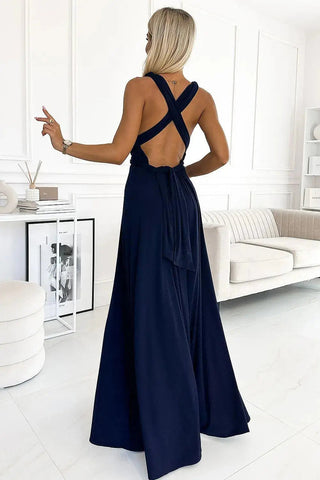 Numoco elegant maxi long dress that can be tied in many ways