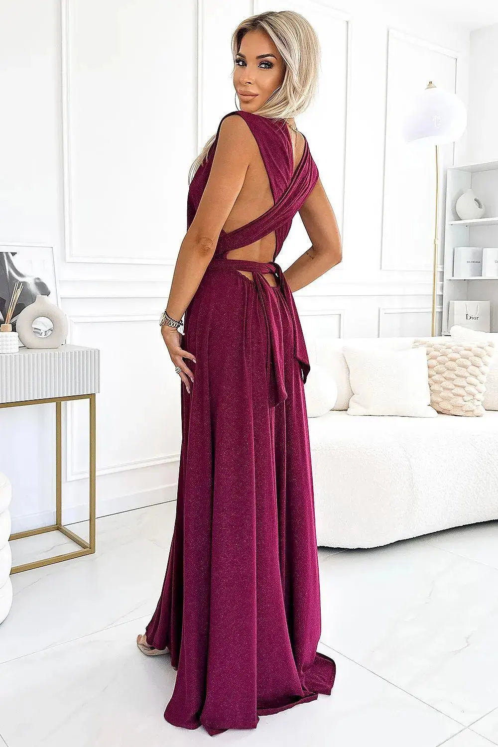 Numoco elegant maxi long dress that can be tied in many ways