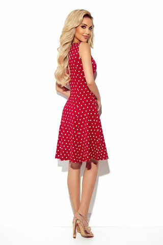 Numoco karo neckline cotton comfortable dress