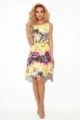 Numoco loose trapeze white daydress