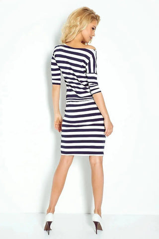 Numoco sporty daydress with 3/4 sleeves, pockets and binding