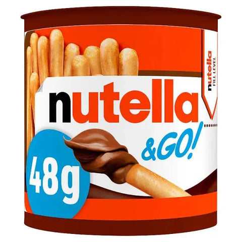 Nutella & Go! Hazelnut Chocolate Spread and Breadsticks Snack Pot 48g (Case of 12)