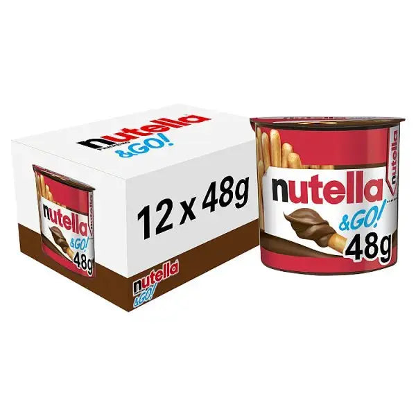 Nutella & Go! Hazelnut Chocolate Spread and Breadsticks Snack Pot 48g (Case of 12)
