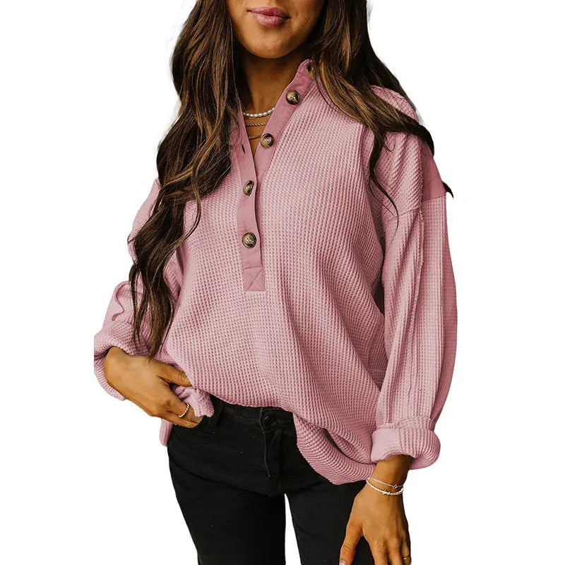 Pullover Round Neck Long Sleeves Top Women's European And American Loose Sweater