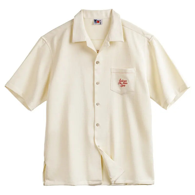 Madden Workwear American Retro Hawaiian Embroidery Short Sleeve Season