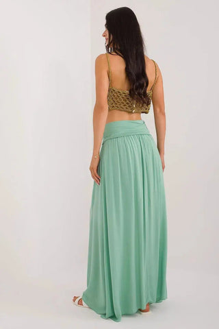 Och Bella smooth, solid material casual maxi skirt