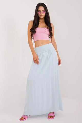 Och Bella smooth, solid material casual maxi skirt