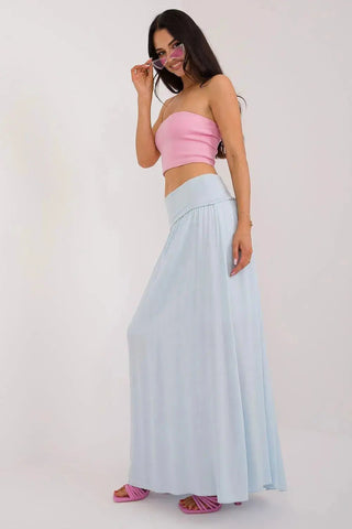 Och Bella smooth, solid material casual maxi skirt