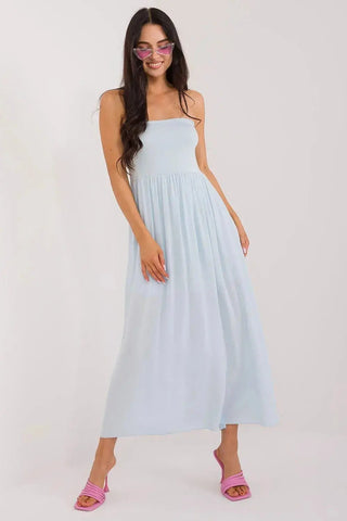 Och Bella smooth, solid material casual maxi skirt