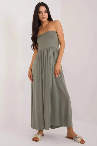 Och Bella smooth, solid material casual maxi skirt