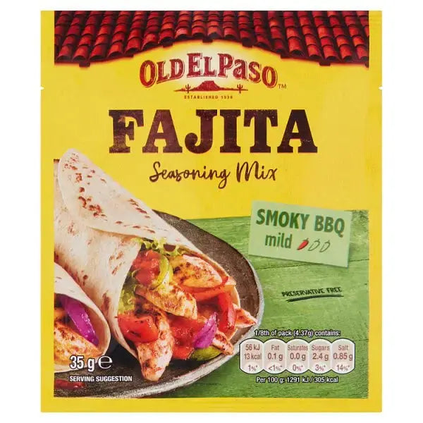 Old El Paso Smoky BBQ Fajita Seasoning Spice Mx 35g (Case of 24)