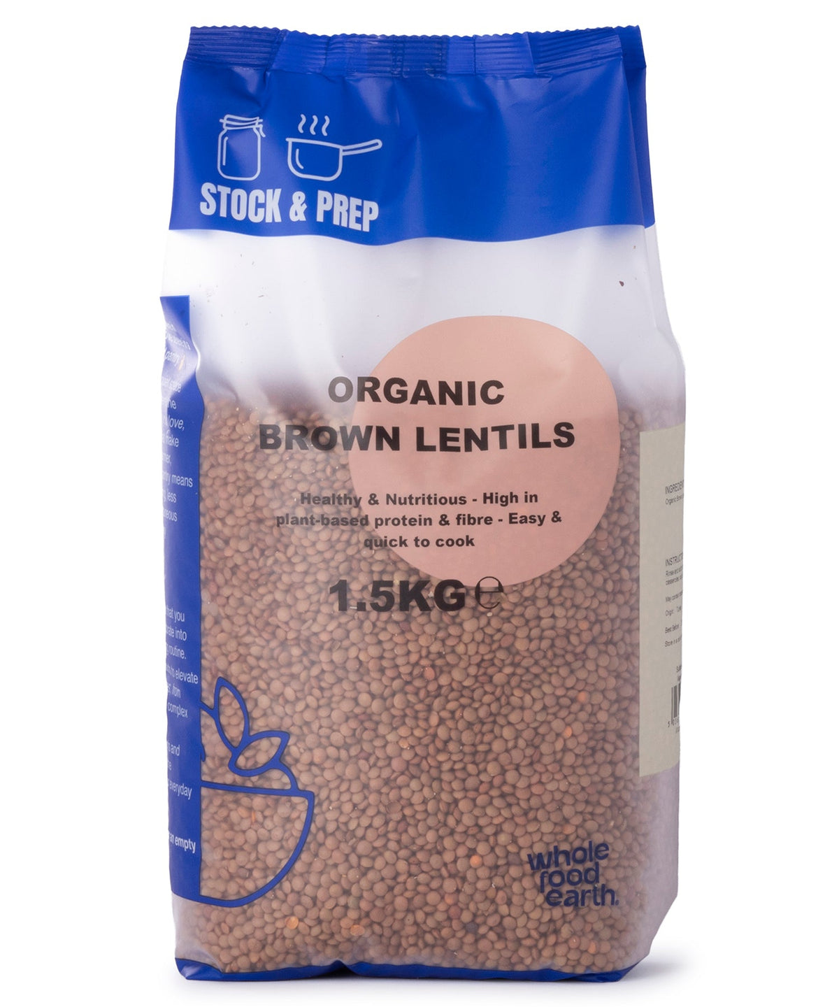 Organic Brown Lentils - Stock & Prep - 1.5kg