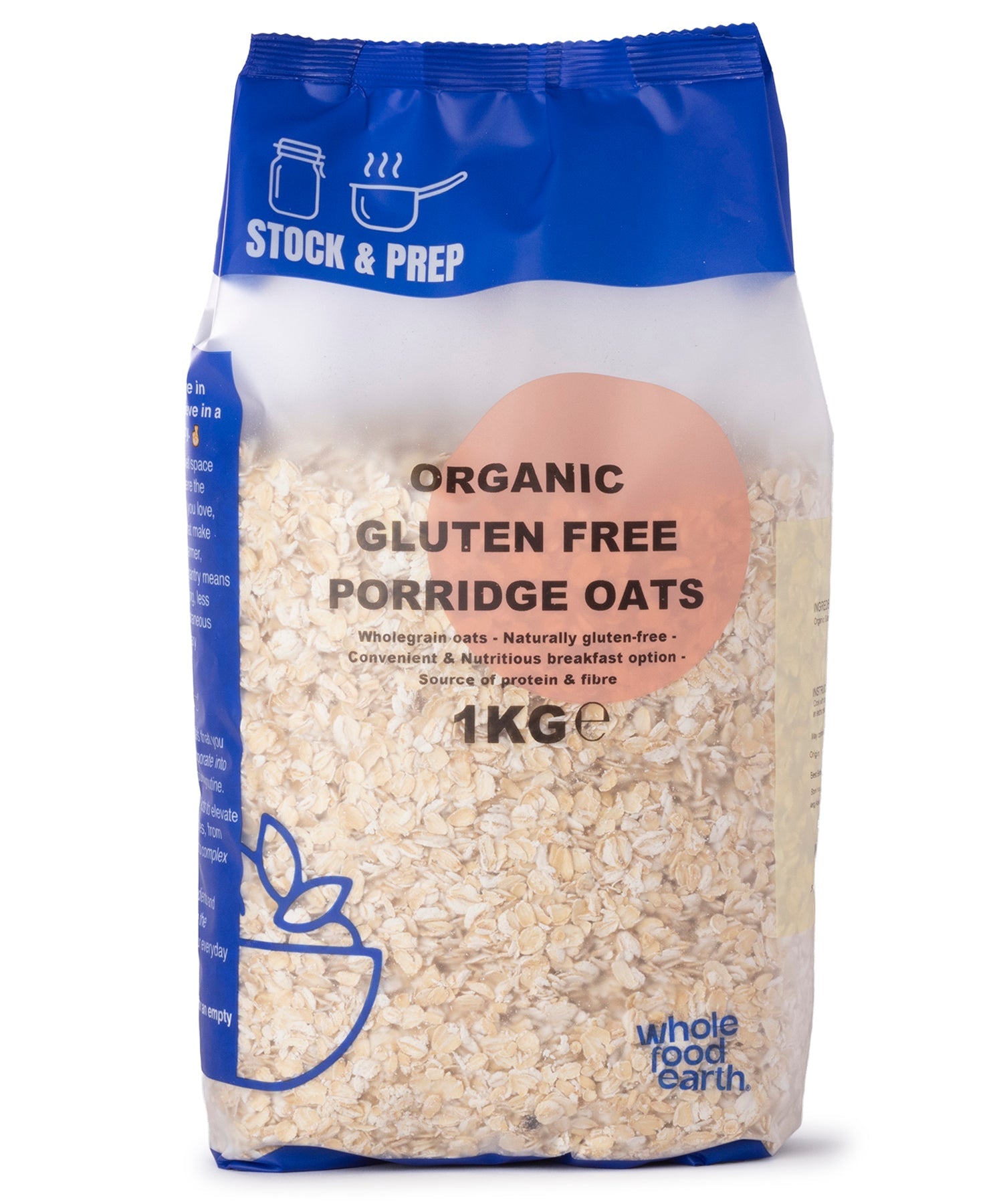 Organic Gluten Free Porridge Oats - Stock & Prep - 1kg