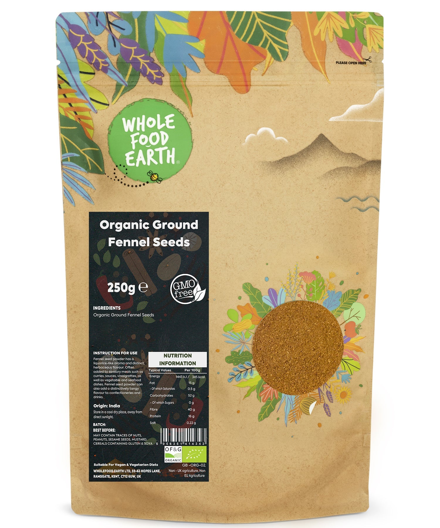 Organic Ground Fennel Seeds