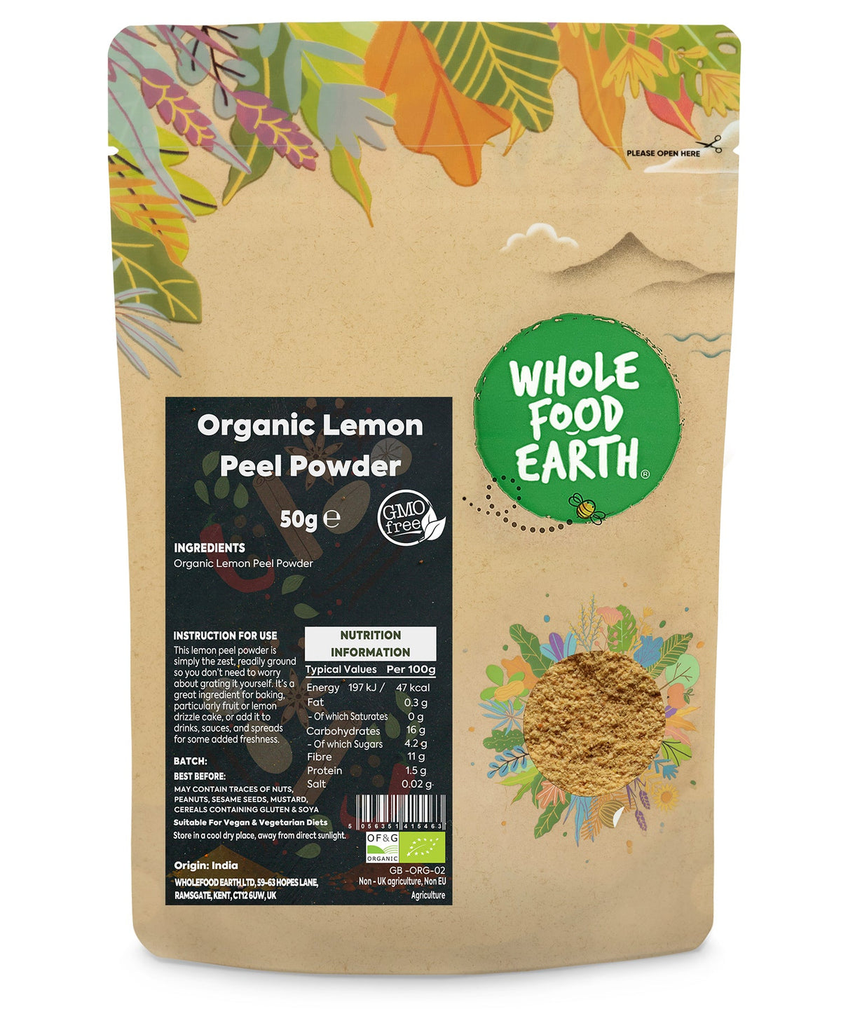Organic Lemon Peel Powder