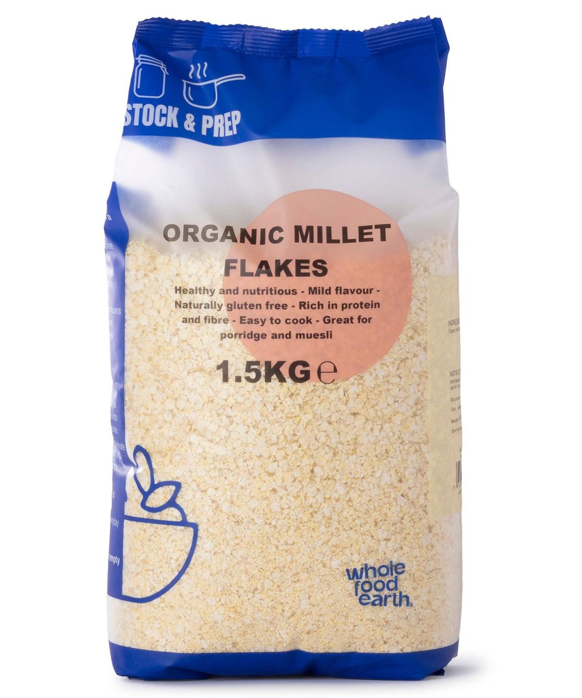 Organic Millet Flakes - Stock & Prep - 1.5kg