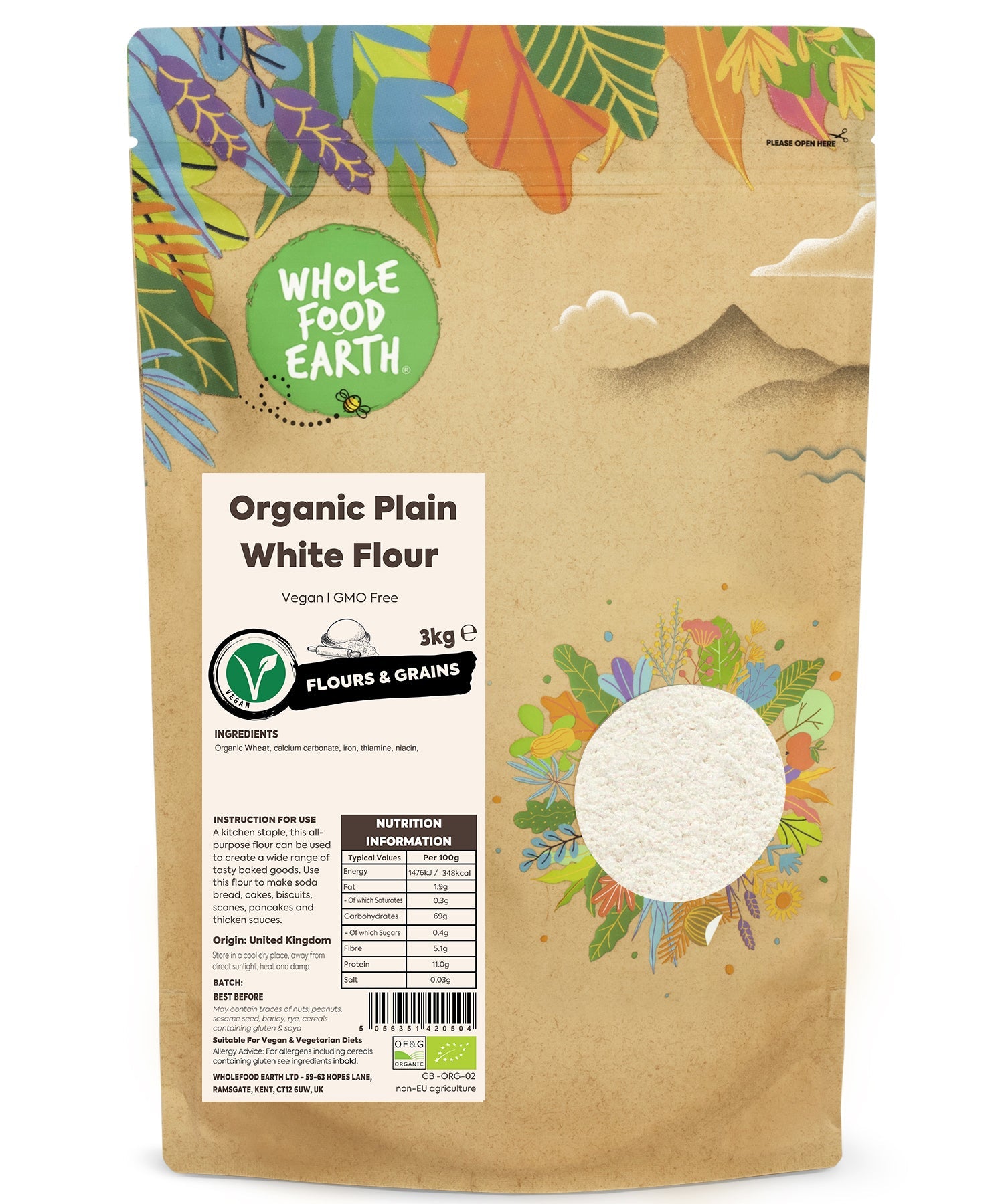Organic Plain White Flour