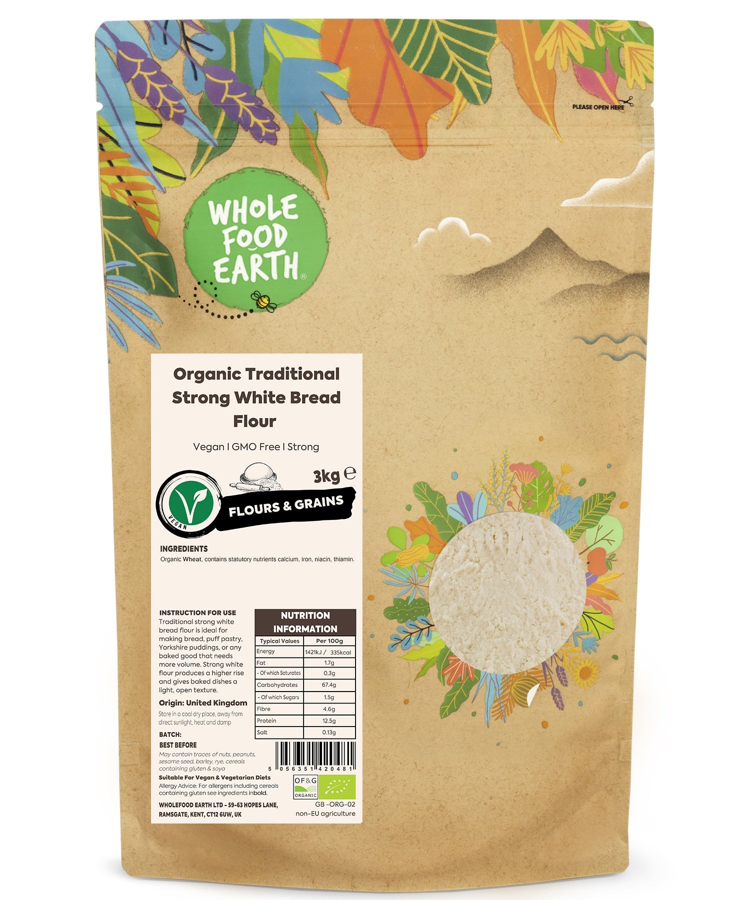 Organic Traditional Strong White Bread Flour