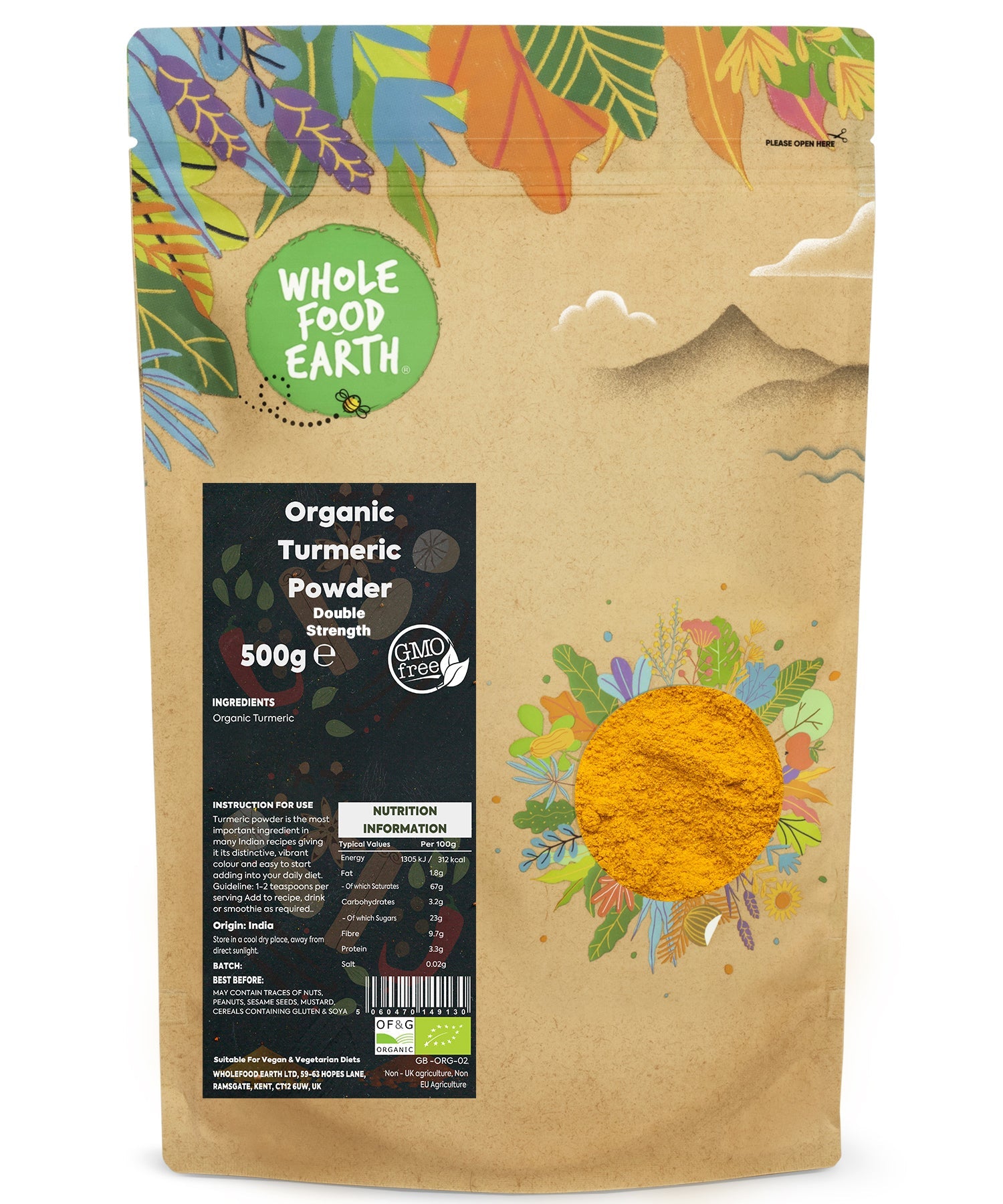 Organic Turmeric Powder Double Strength