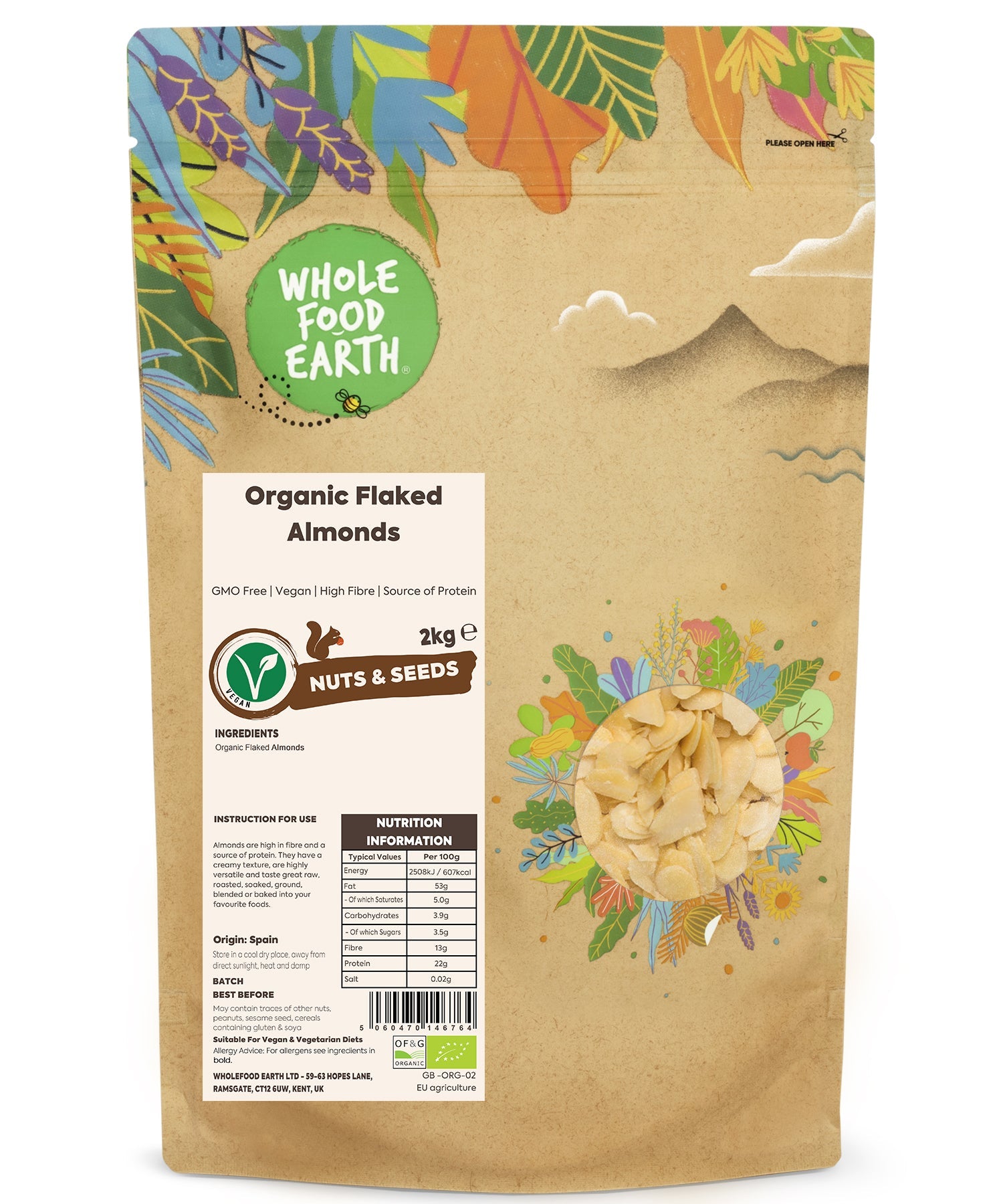 Organic Flaked Almonds