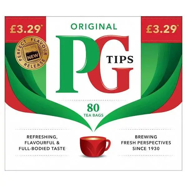 PG Tips 80 Original Tea Bags 232g (Case of 6)